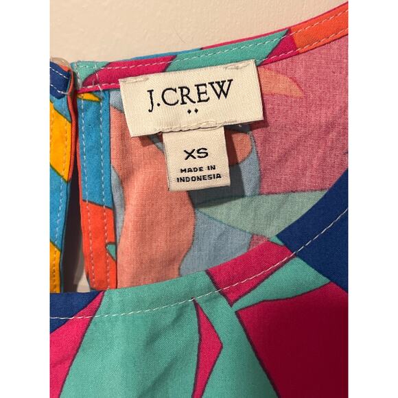 Blue Floral J. Crew Tank Top, Size XS, 1289-D - Picture 2 of 4